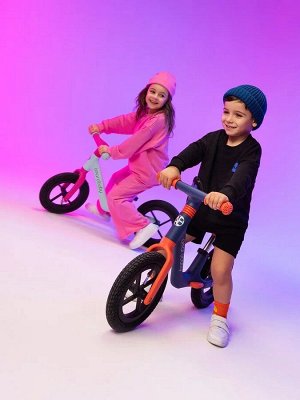 Двухколесный беговел Amarobaby Splash, бирюзовый/розовый