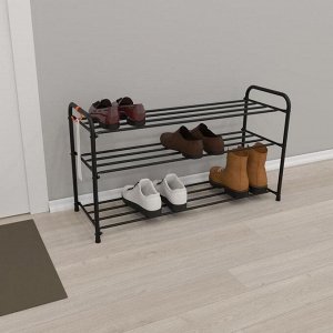 Подставка для обуви, 3 яруса, 87x30x48 см, цвет МИКС