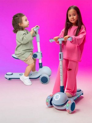 Самокат (кикборд) трехколесный Amarobaby Balance, синий