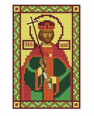 Рисунок на ткани бисер НИТЕКС арт.9045 Святой Равноапостольный Царь Константин 15х21 см
