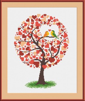 Набор для вышивания ОВЕН арт. 638 Дерево любви 24х32 см