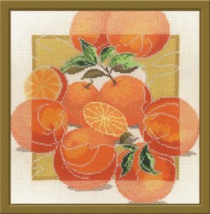 Набор для вышивания ОВЕН арт. 460 Дары садов Апельсины 27х27 см