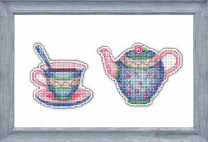 Набор для вышивания ОВЕН арт. 1088 Приятного чаепития-3 10х7 см, 7х8 см