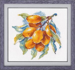 Набор для вышивания ОВЕН арт. 1091 Янтарная ягода 15х15 см