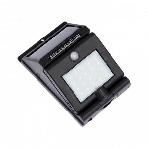 Светильник на солнечной батарее «СТАРТ», 10?5x13 см, 20LED, IP65, поворотный, свечение белое