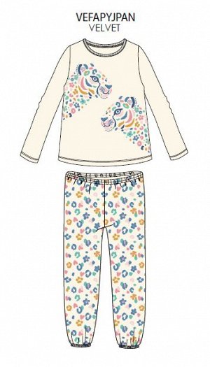 Пижама 1 (Экрю) Пижама 80% хлопок 20% полиэстер