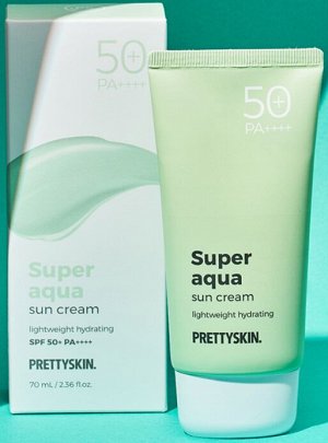 PrettySkin Крем для кожи солнцезащитный увлажняющий легкий Sun Cream Super Aqua Lightweight Hydrating SPF50+PA++++, 70 мл