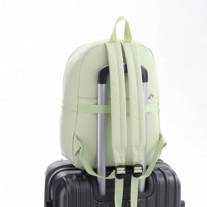 Рюкзак молодёжный на молнии, 4 кармана, цвет зелёный