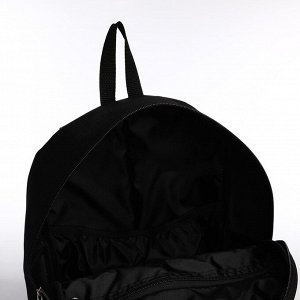 Рюкзак текстильный Аниме девочка, 38х14х27 см, цвет чёрный