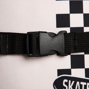 Рюкзак школьный текстильный с креплением для скейта Skate more, 38x29x11 см, чёрный, отдел на молнии