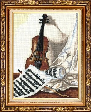 Набор для вышивания СДЕЛАЙ СВОИМИ РУКАМИ арт.М-22 Мелодия для скрипки 21х29 см