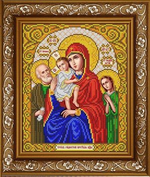 Рисунок на ткани СЛАВЯНОЧКА арт. ИС-4054 Пресвятая Богородица Трех Радостей 20х24,5 см