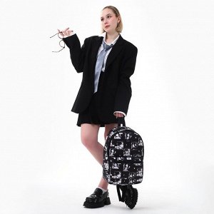 Рюкзак текстильный "Аниме", 42х14х28 см, цвет черный