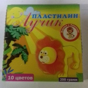 Пластилин 10 цв. Лучик