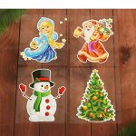 Набор наклеек &quot;Новогодний&quot; 14,3*16 см.