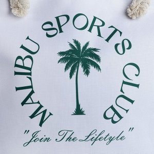 Сумка женская пляжная Malibu sports club, 47x37x13.5 см