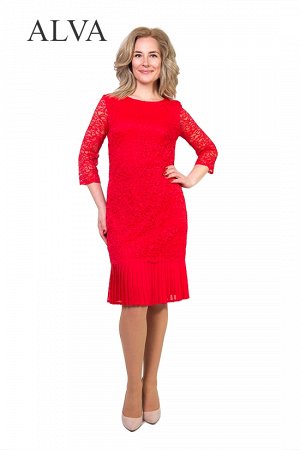 Платье Платье Аннушка  8437-2, выполнено из гипюра высокого качества на трикотажной подкладке. Подол платья украшен плиссированной юбкой из шифона. Это чудесное гипюровое платье станет идеальным решен