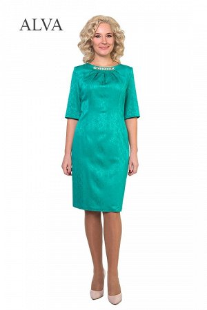 Платье Женское платье Клавдия 8339-4  выполнено из ткани стрейч-жаккард . Длина платье около 92-100 см.