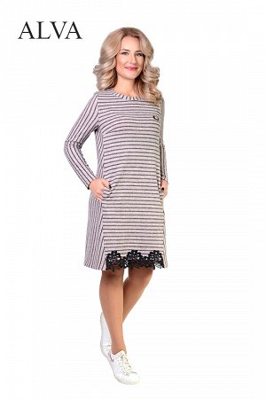 Платье Комфортное платье Барбус 8451-3 выполнено из трикотажной ткани  "ангора-меланж" .В его дизайне продумана каждая деталь, поэтому модель не только модная, но и очень удобная и практичная. Подол д