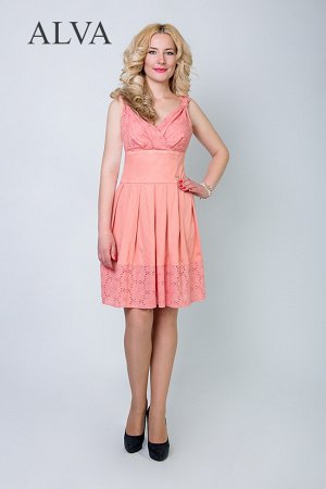 Платье Платье Лагуна 8219-1 розового цвета. Ткань стрейч шлифованый штапель и натуральное шитье, длина платья около 98см