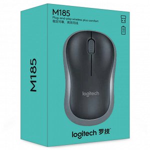 Беспроводная мышь Logitech M185, серый 910-002252