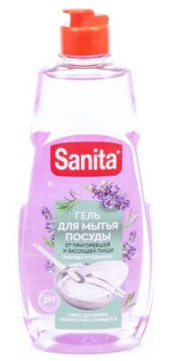 Средство для посуды SANITA 450мл Лаванда и розмарин универсальное