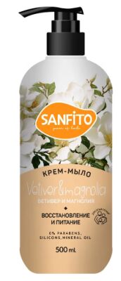 NEW Мыло жидкое крем SANFITO 500мл Ветивер и магнолия