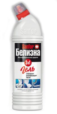 Отбеливатель Белизна гель SANFOR 1л 3в1