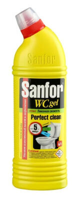 Средство для сантехники гель SANFOR WC 750мл Лимонная свежесть
