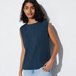UNIQLO - изящный плиссированный топ - 68 BLUE