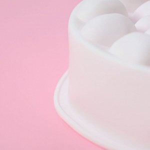 Форма для муссовых десертов и выпечки Доляна «Камешки», силикон, 19,5x5,5 см, цвет белый