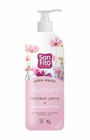 Мыло жидкое крем SANFITO Sensitive 1л Полевые цветы