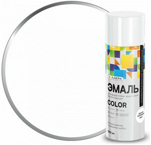 Эмаль аэрозоль ЛАКРА Color белая матовая 1007 520мл