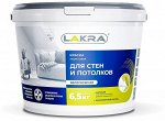 Краска ВД акриловая для потолков ЛАКРА белоснежная 6,5кг