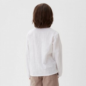 Рубашка для мальчика KAFTAN Linen, р.30 (98-104 см) белый