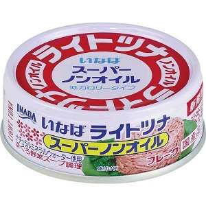 INABA Light Tuna Super Non-Oil - тунец в собственном соку маленькая баночка