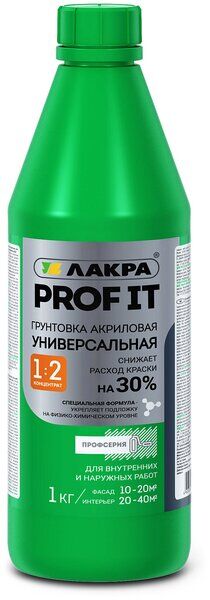 Грунтовка акриловая универсальная ЛАКРА PROF IT  1кг