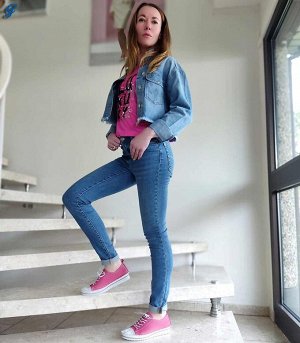 Джинсовый жакет, голубой