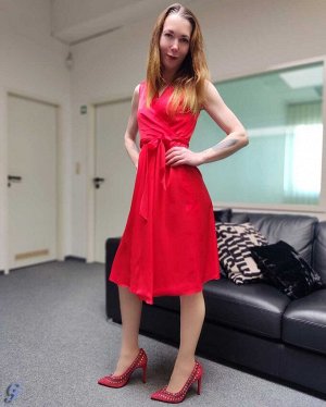 Платье, красное