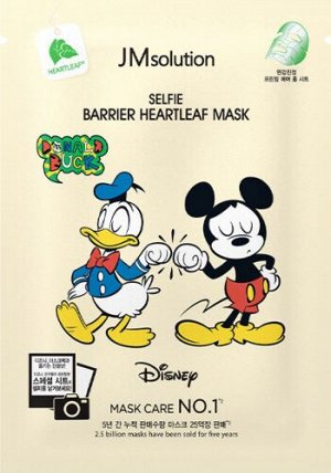 JM Solution Disney Collection Selfie Barrier Heartleaf Mask. Успокаивающая и восстанавливающая маска