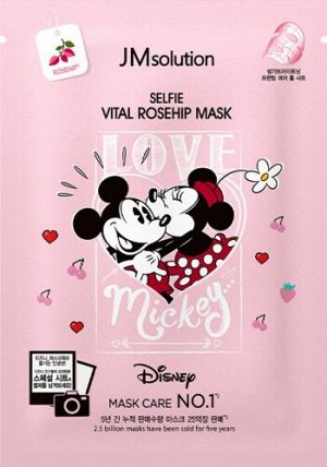 JM Solution Disney Collection Selfie Vital Rosehip Mask Освежающая тканевая маска с шиповником