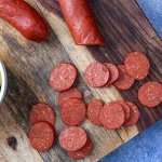 Колбаса Пеперони острая сырокопченая нарезка Черкизово
