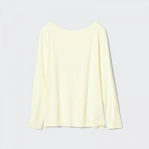 UNIQLO - кофта AIRism из смесового шелка - 41 YELLOW