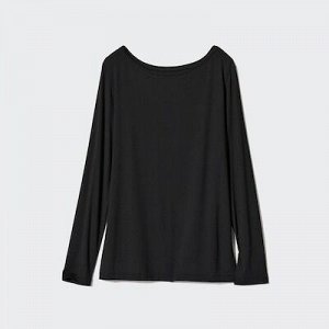 UNIQLO - кофта AIRism из смесового шелка - 09 BLACK