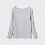 UNIQLO - кофта AIRism из смесового шелка - 03 GRAY
