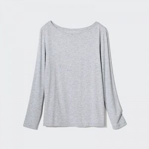 UNIQLO - кофта AIRism из смесового шелка - 03 GRAY