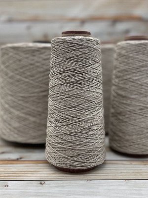 Пряжа для вязания 100 гр, Linen 100% лен 540м/100г Натуральная пенька