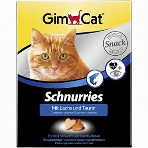 Gimpet Schnurries Витамины-сердечки с лососем, таурином и ТГОС для кошек