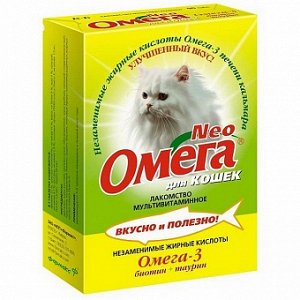 Омега Neo Витамины с Омега-3, биотином и таурином для кошек