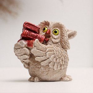 Фигурка гипс «Сова с книгами», 10x8x6 см